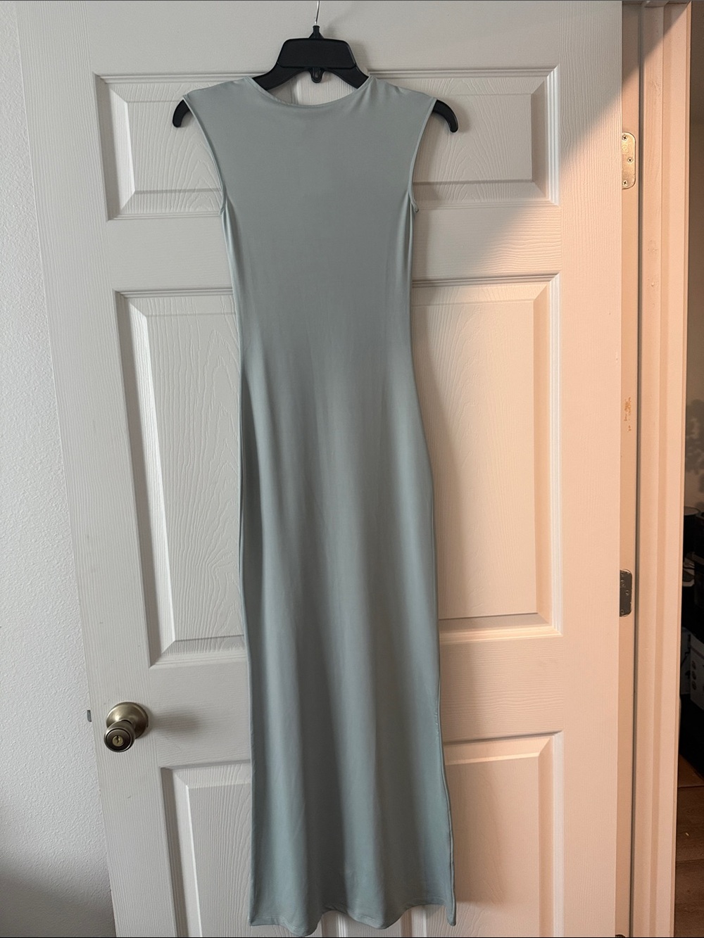 Divided Sleeveless Maxi Dress in Light Sage